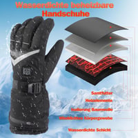 tantu Fűthető Kesztyű 7.4V/2x5000mAh Akkumulátorral - S méret  - Vízálló, 4 Hőfokozatú Unisex Kesztyű Síeléshez, Motorozáshoz, Túrázáshoz 5