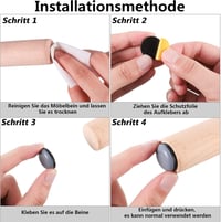 tao pipe 24 db Öntapadós Bútor Csúsztatók - 19 mm PTFE Teflonos Kerek Alátétek Nehéz Bútorokhoz - Padlóvédő Csúszótalp Fa, Laminált és Csemp 3