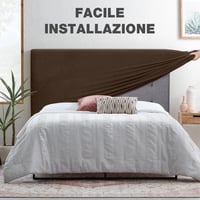 TAOCOCO Rugalmas Ágyfej Huzat Barna Velúr 180-200cm Mosható 5