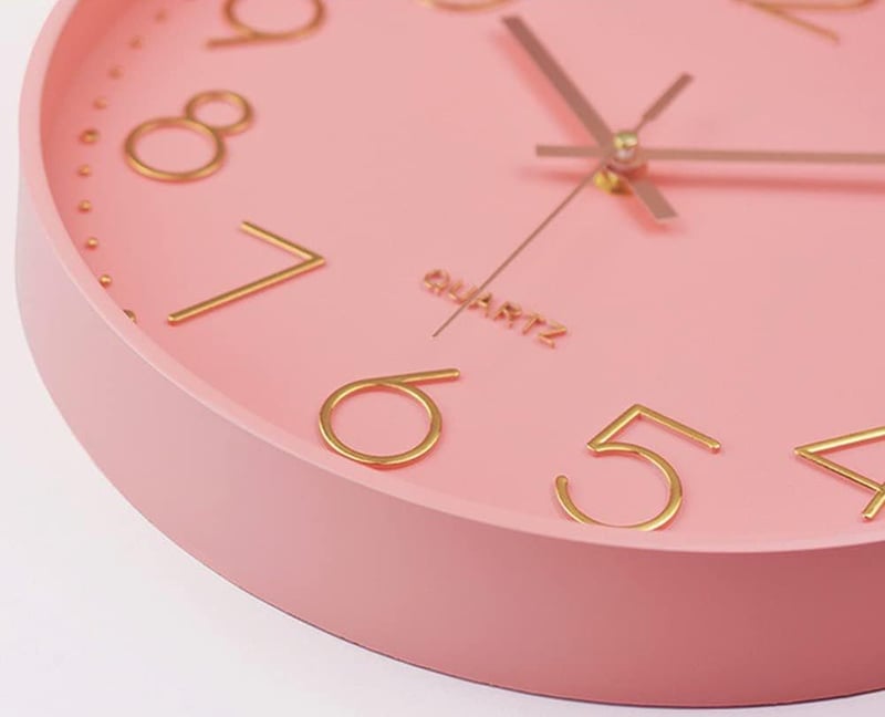 Taodyans 30 cm Néma Falióra Rózsaszín - Konyhához, Irodához, Hálószobához - Rose