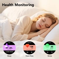 Inteligentné hodinky Taopodo s AMOLED dotykovým displejom, IP68, monitor srdcového tepu - strieborné 4