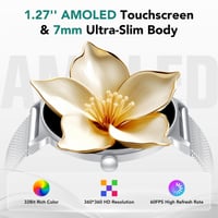 Inteligentné hodinky Taopodo s AMOLED dotykovým displejom, IP68, monitor srdcového tepu - strieborné 2