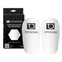 Apărători de tibie Tapedesign Performance 2.0 pentru bărbați, femei și copii, alb, pentru fotbal, reglabile individual, antiderapante, inserție pentru apărători de fotbal 1