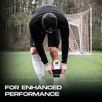 Apărători de tibie Tapedesign Performance 2.0 pentru bărbați, femei și copii, alb, pentru fotbal, reglabile individual, antiderapante, inserție pentru apărători de fotbal 3