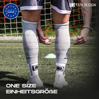 Tapedesign Tubes Pro futbalové návleky pod chrániče holení čierne unisex univerzálna veľkosť bez rukavíc podkolienky na futbal 7