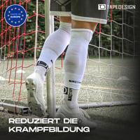 Tapedesign Tubes Pro futbalové návleky pod chrániče holení čierne unisex univerzálna veľkosť bez rukavíc podkolienky na futbal 3