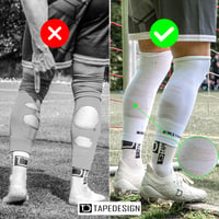 Tapedesign Tubes Pro futbalové návleky pod chrániče holení čierne unisex univerzálna veľkosť bez rukavíc podkolienky na futbal 4