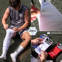 Tapedesign Tubes Pro futbalové návleky pod chrániče holení čierne unisex univerzálna veľkosť bez rukavíc podkolienky na futbal 2