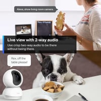 Tapo 1080P HD WiFi detská pestúnka, vnútorná bezpečnostná kamera pre bábätká, domácich miláčikov a seniorov, detekcia zvuku, detekcia osôb, obojsmerný zvuk, IR nočné videnie, kompatibilná s Alexou 5