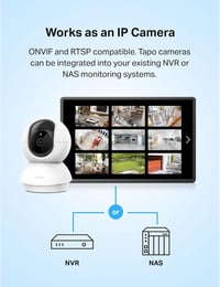 Tapo 1080P HD WiFi detská pestúnka, vnútorná bezpečnostná kamera pre bábätká, domácich miláčikov a seniorov, detekcia zvuku, detekcia osôb, obojsmerný zvuk, IR nočné videnie, kompatibilná s Alexou 7