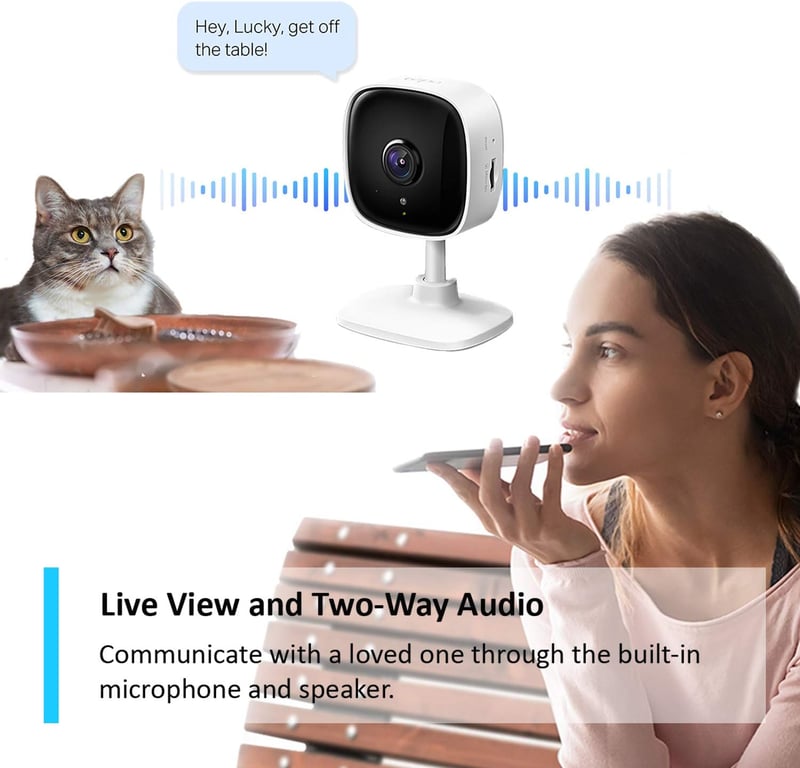 Tapo C100 Mini Okos Biztonsági Kamera 1080p Éjszakai Látással és Kétirányú Hanggal