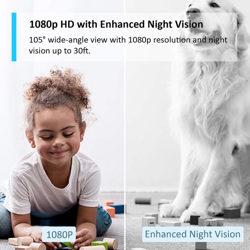 Tapo C100 Mini Okos Biztonsági Kamera 1080p Éjszakai Látással és Kétirányú Hanggal