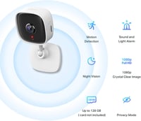 Tapo C100 Mini Okos Biztonsági Kamera 1080p Éjszakai Látással és Kétirányú Hanggal 2