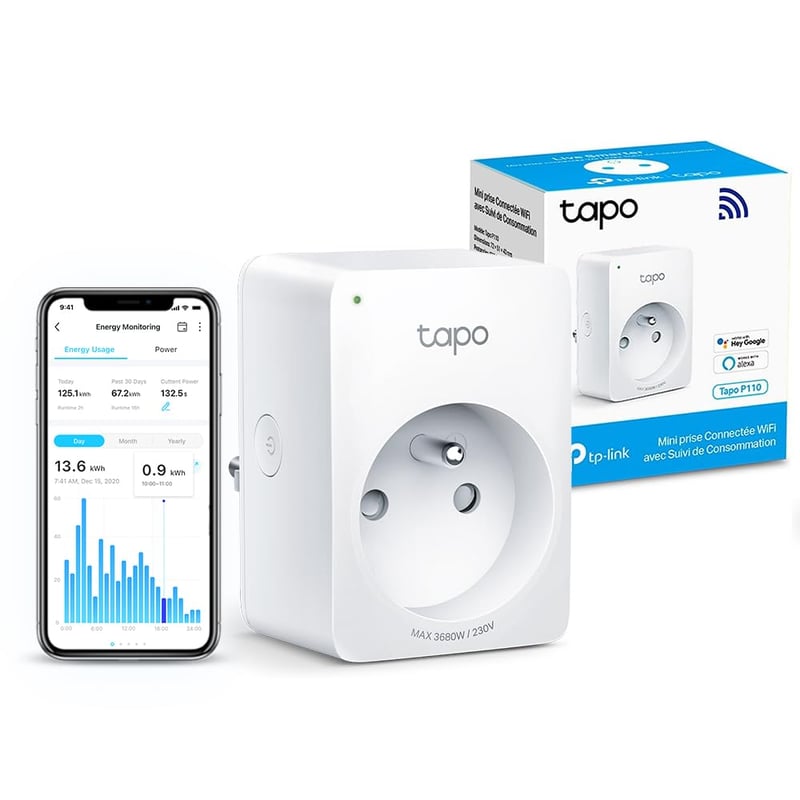 Tapo P110 WiFi okoskonnektor 16A energiamérés Alexa Google kompatibilis