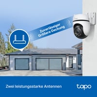 Vonkajšia bezpečnostná kamera Tapo TP-Link C520WS, 2K 4MP, farebné nočné videnie Starlight, 360° otáčanie, vodoodolnosť IP66, AI detekcia, čierna, cloud a 5