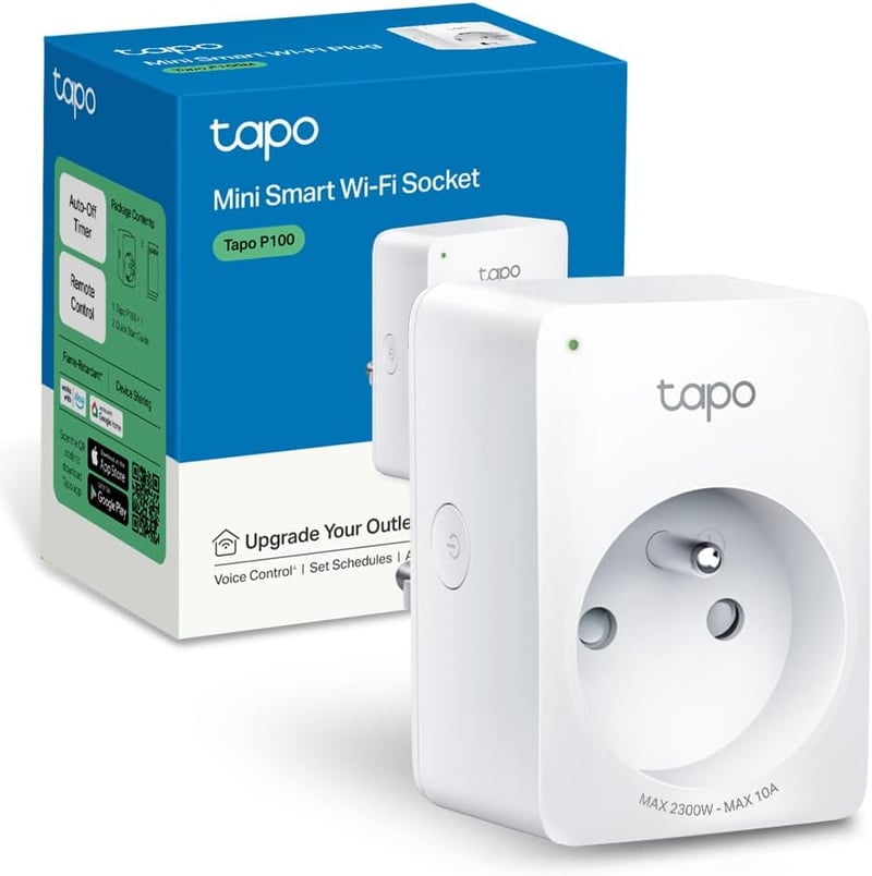 Tapo P100 WiFi okos konnektor - 10A, Type E (FR), 1 db