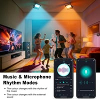 Taptoron 50W Smart RGB LED Reflektor 2db Távirányítóval és App Vezérléssel 5