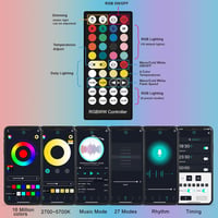 Taptoron 50W Smart RGB LED Reflektor 2db Távirányítóval és App Vezérléssel 7