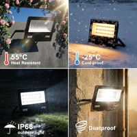 Taptoron 50W Smart RGB LED Reflektor 2db Távirányítóval és App Vezérléssel 4