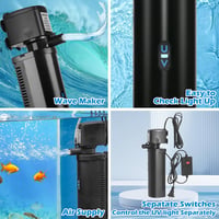 Tararium belső akváriumi szűrő UV funkcióval 300-1200 literes tartályhoz 6