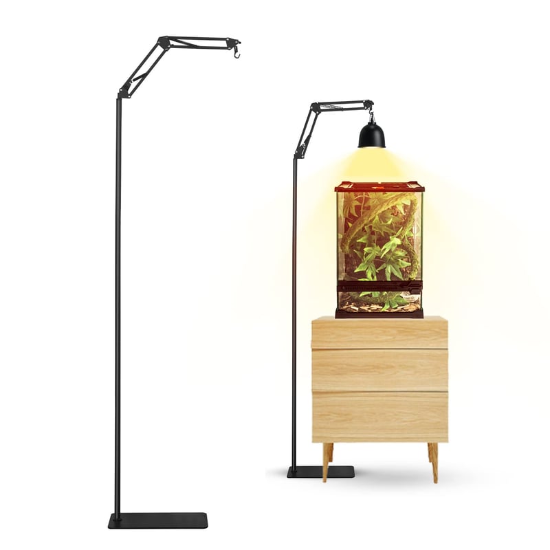 Stojan na vyhrievaciu lampu pre teráriové plazy Tararium CRL-1200 - čierny