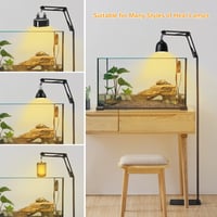 Suport pentru lampă de căldură Tararium CRL-1200 pentru reptile în terariu - negru 5
