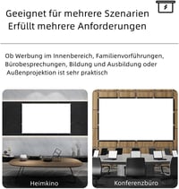 Tarent 120 Colos Vetítővászon 16:9 HD Összecsukható Projektor Képernyő 4