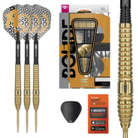 Sada šípok Target Darts Bolide Envy 03 90% volfrám so Swiss Point oceľovými hrotmi, 24G | Letky Pro Ultra č. 6 a násadky Pro Grip EVO, zlaté Swiss Point hroty a nástroj SP Tool 1