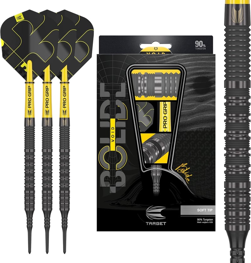 Target Darts Bolide Void 10 90% Volfrám Soft Tip Dartnyílak Szett