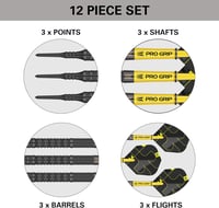 Target Darts Bolide Void 10 90% Volfrám Soft Tip Dartnyílak Szett 5