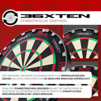 Target Darts Goal Sisal Dartboard 360° LED Fénnyel, Turnament Acél Darts Tábla 5