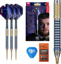 Target Darts Josh Rock Gen 1 acél hegyű darts szett, 90% volfrám, 22-25G, Swiss Point 1