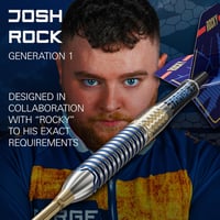 Target Darts Josh Rock Gen 1 acél hegyű darts szett, 90% volfrám, 22-25G, Swiss Point 2