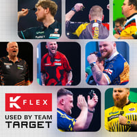 Target Darts K Flex integrált dartszárny és szár szett, 3 darab, rövid/közepes hossz - Short (19mm), Black 5