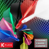Target Darts K Flex integrált dartszárny és szár szett, 3 darab, rövid/közepes hossz - Short (19mm), Black 2