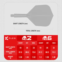 Target Darts K Flex integrált dartszárny és szár szett, 3 darab, rövid/közepes hossz - Short (19mm), Black 4