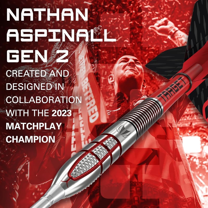 Target Darts Nathan Aspinall Gen 2 95% Volfrám Acélhegyű Dartszett