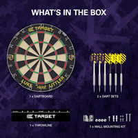 Target Darts Profi Dartboard Szett Luke Littler Edícióval - Steel Dart Nyilakkal és Verseny Vonallal 5