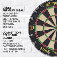 Target Darts Profi Dartboard Szett Luke Littler Edícióval - Steel Dart Nyilakkal és Verseny Vonallal 3