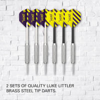 Target Darts Profi Dartboard Szett Luke Littler Edícióval - Steel Dart Nyilakkal és Verseny Vonallal 6