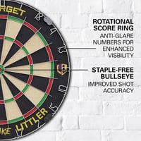 Target Darts Profi Dartboard Szett Luke Littler Edícióval - Steel Dart Nyilakkal és Verseny Vonallal 4