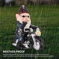 Targetone Motoros Kerti Törpe 13cm Vízálló Kültéri Szobor UV Védelem Kert Terasz Erkély Dekoráció Matt Felület 2