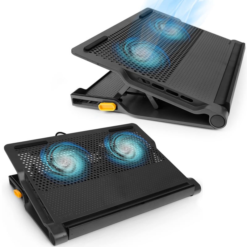 Chladiaca podložka pod notebook Targus AWE81EU so 4-portovým USB 2.0 rozbočovačom, výškovo nastaviteľný stojan, pre 17-palcové notebooky, čierna
