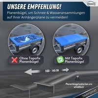 Tarpofix Ponyva Utánfutóhoz 257,5x134,5cm Kötéllel PVC Erősített 8