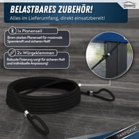 Tarpofix Ponyva Utánfutóhoz 257,5x134,5cm Kötéllel PVC Erősített 7