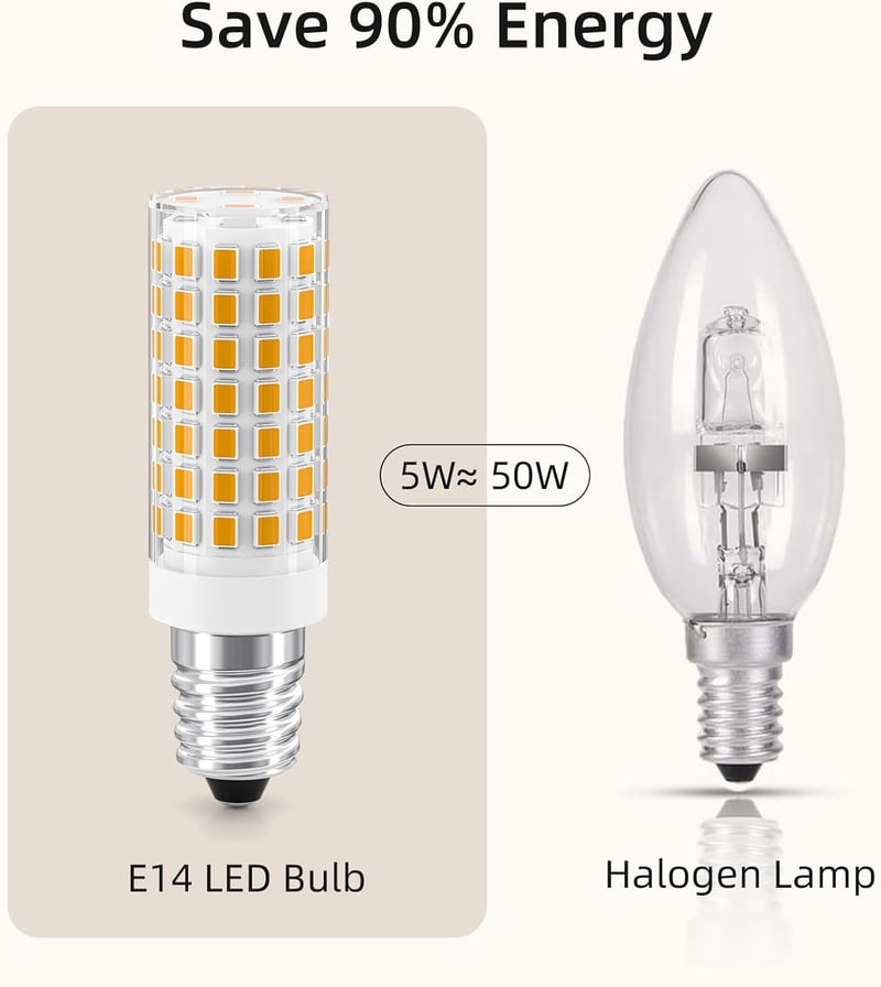 TASMOR E14 LED izzó 5W meleg fehér 800 lm 3000K 2db csomag