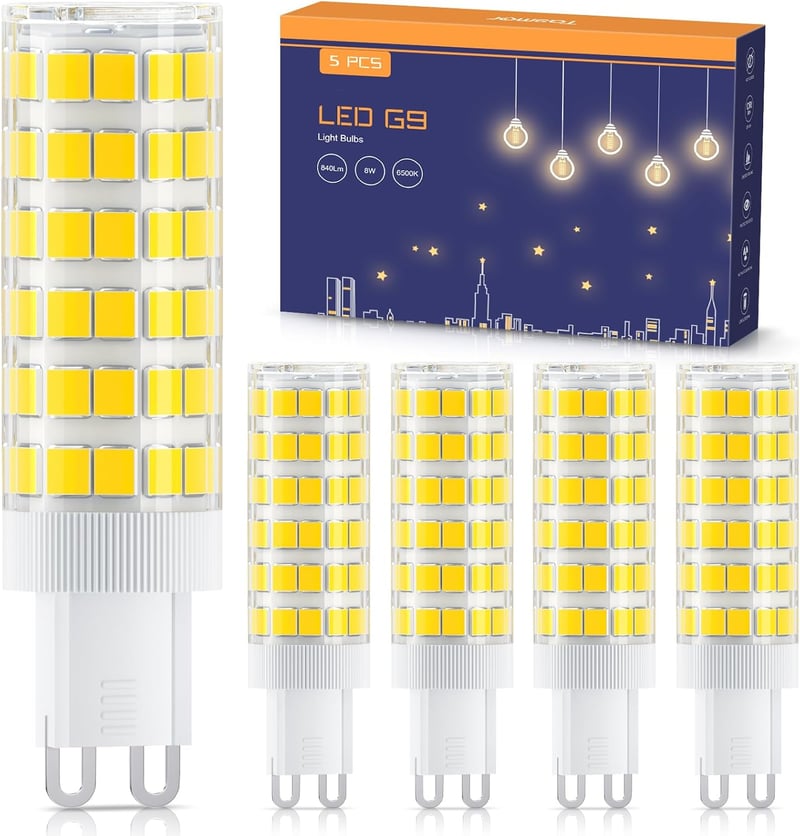 TASMOR G9 LED 8W Hidegfehér 6500K 840 Lumen 5 db - Energiatakarékos