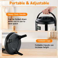 Dozator de băuturi izolat din oțel inoxidabil Tasofac cu robinet, 12L, pentru băuturi calde și reci, cu termometru, pentru petreceri, birou și evenimente de catering 4