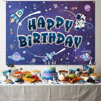 Tasoraor Bolygós Születésnapi Banner 150x100 cm - Űrhajós Dekoráció Gyerekeknek 6
