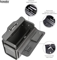 TASSIA Pilóta Táska - Laptop és Iratok Tárolására - Üzleti Utazáshoz, Kézipoggyászként Használható Bőrönd 3